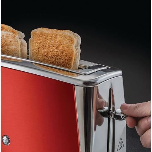 RUSSELL HOBBS 23250-56 Toaster Grille-Pain Luna Spécial Baguette Cuisson Rapide Chauffe Viennoiserie - Rouge - Photo n°2