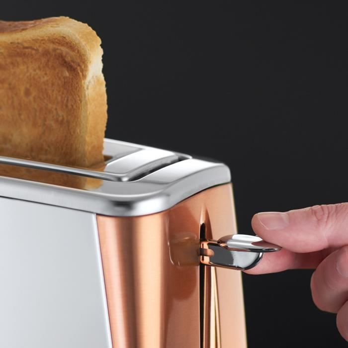 RUSSELL HOBBS 24310-56 - Grille-pain Gris - Technologie Fast Toast - Inox & Cuivré Rosé - Photo n°2