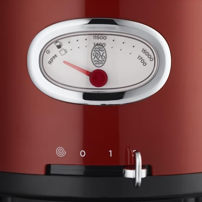 RUSSELL HOBBS 25180-56 - Robot multifonction Retro - 850 W - Rouge - Photo n°2