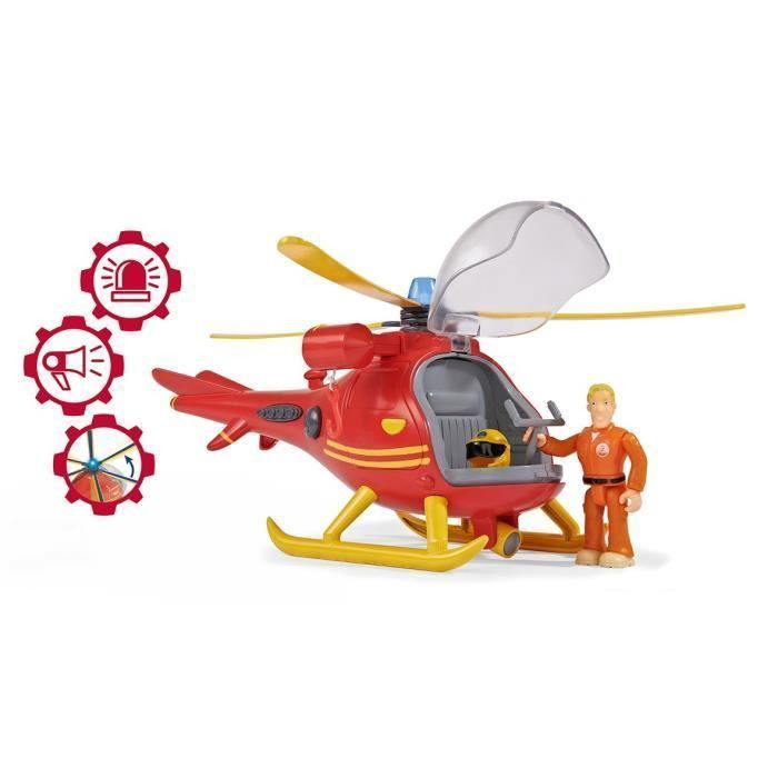 SAM LE POMPIER Smoby Océan Hélicoptere +1 Figurine - Photo n°1