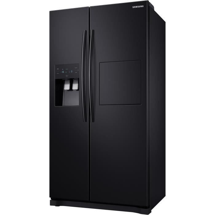 SAMSUNG RS50N3803BC-Réfrigérateur américain-501 L (357 + 144 L)-Froid ventilé-A+-L 91,2 x H 178,9 cm-Noir carbone - Photo n°2