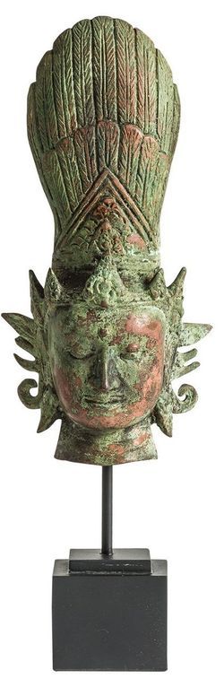 Sculpture bronze vert décapé Belal - Photo n°1