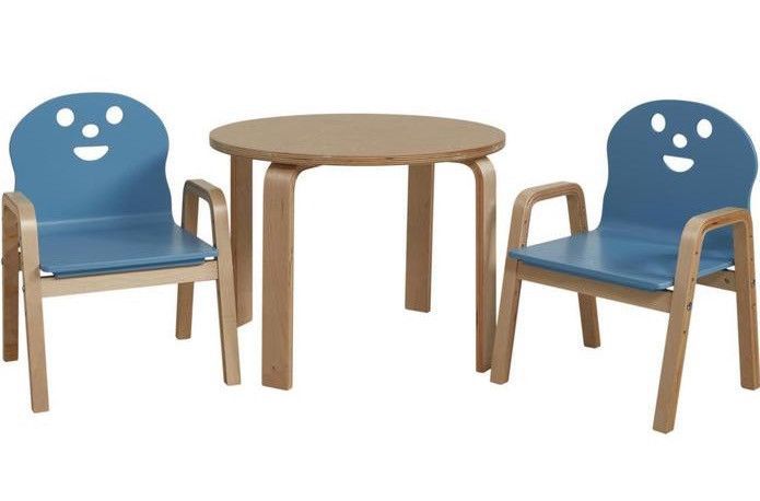 Set table et 2 chaises enfant Lodi bleu - Photo n°1