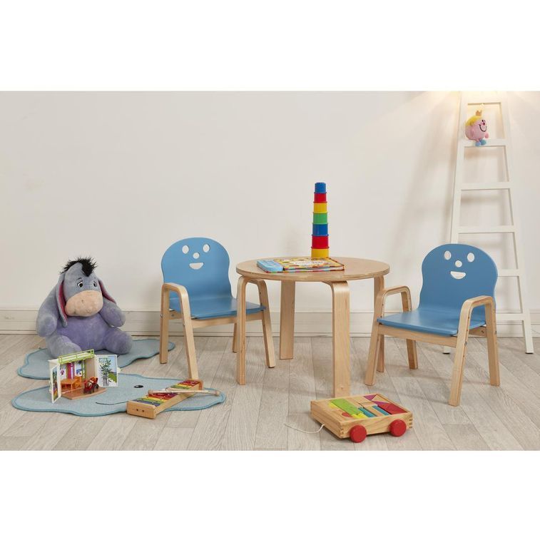 Set table et 2 chaises enfant Lodi bleu - Photo n°4