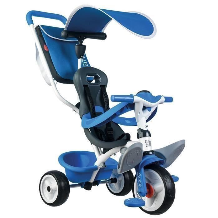 SMOBY Tricycle Baby Balade Roues Silencieuses Bleu - Photo n°1