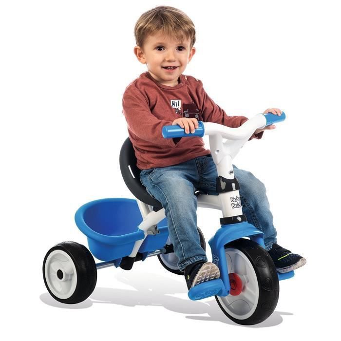 SMOBY Tricycle Baby Balade Roues Silencieuses Bleu - Photo n°2
