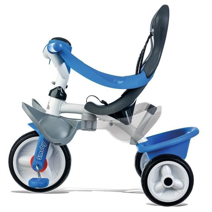 SMOBY Tricycle Baby Balade Roues Silencieuses Bleu - Photo n°3