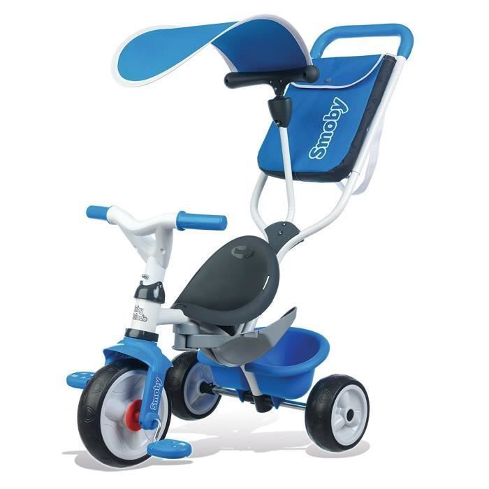 SMOBY Tricycle Baby Balade Roues Silencieuses Bleu - Photo n°5