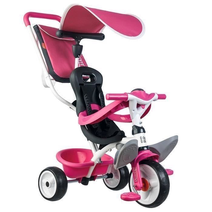 SMOBY Tricycle Baby Balade Roues Silencieuses Rose - Photo n°1