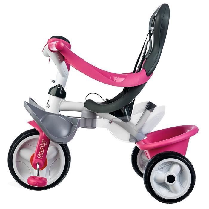 SMOBY Tricycle Baby Balade Roues Silencieuses Rose - Photo n°4