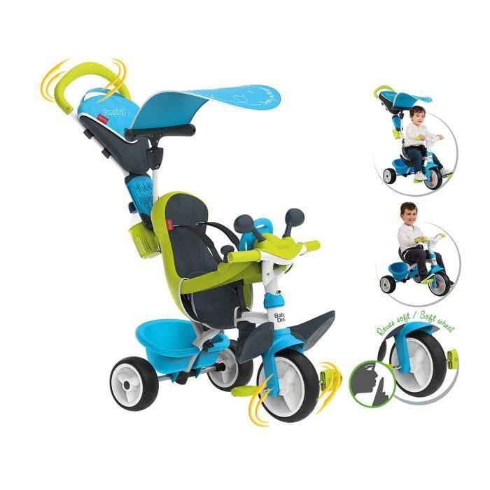 SMOBY Tricycle Baby Driver Confort Evolutif Bleu - Photo n°1