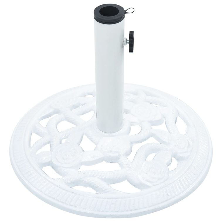 Socle de parasol Blanc 9 kg 40 cm Fonte - Photo n°3