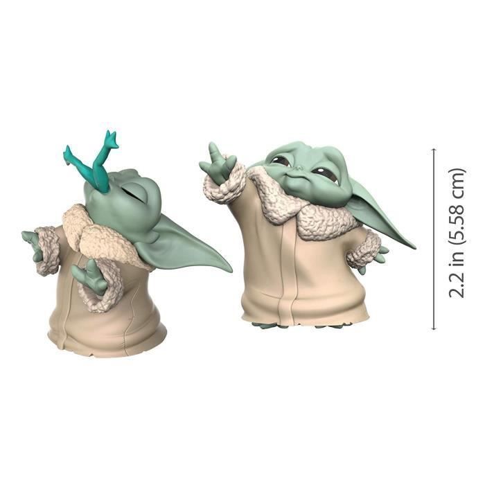 Star Wars The Mandalorian - Pack de 2 figurines Baby Bounties The Child Bébé Yoda 5,5 cm - Mangeant un crapaud et utilisant la Force - Photo n°2