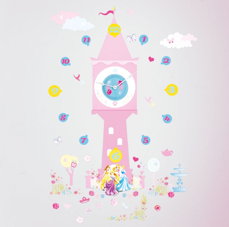 Stickers Horloge Princesse Disney - Photo n°2