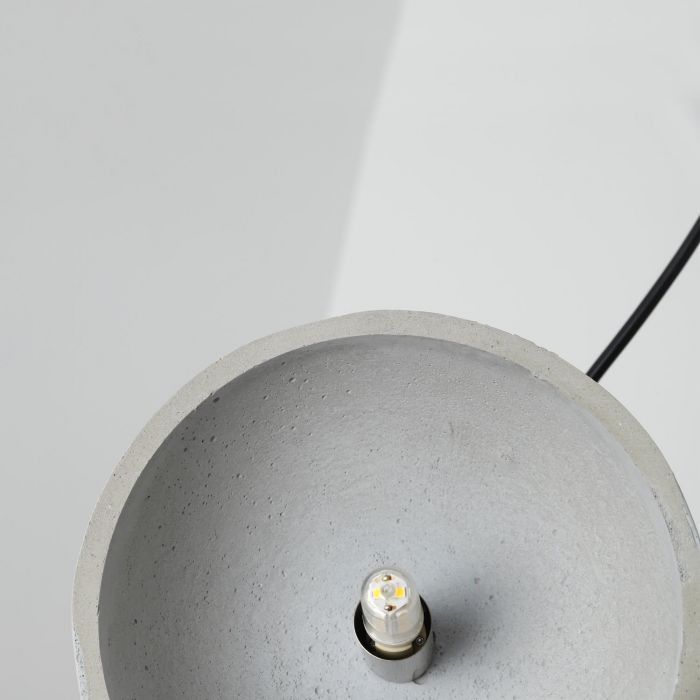 Suspension métal et béton gris 5 lampes Notibe - Photo n°7