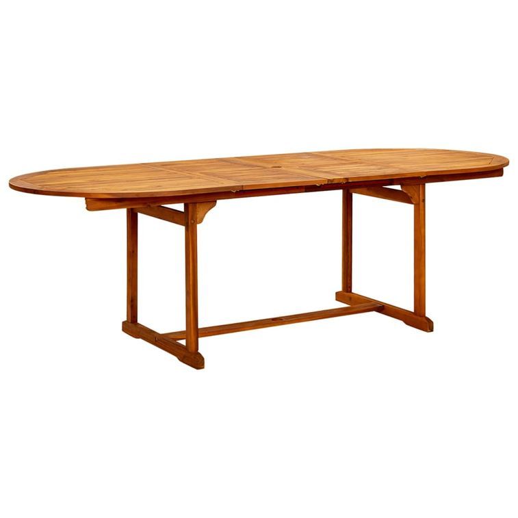 Table à dîner de jardin (160-240)x100x75cm Bois d'acacia massif 3 - Photo n°1