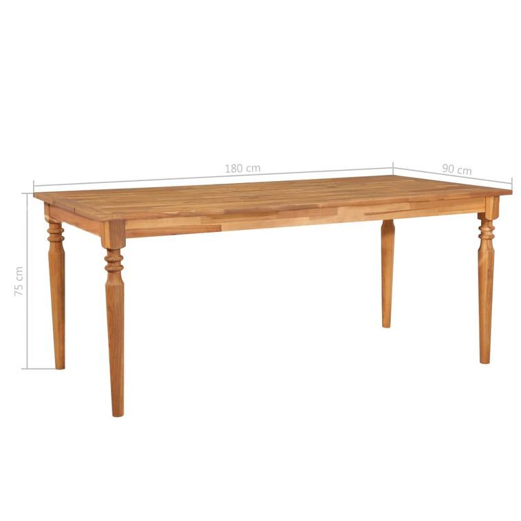 Table à manger bois d'acacia massif finition à l'huile Roza 180 cm - Photo n°3