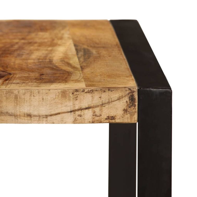 Table à manger bois de manguier massif et pieds acier noir Vinck 180 cm - Photo n°3