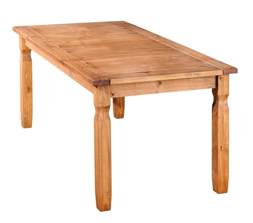Table à manger bois massif clair Colonial - Photo n°1