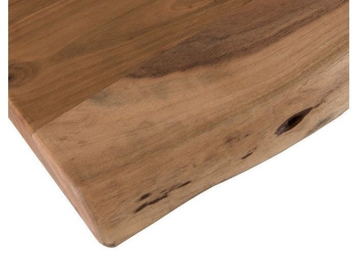 Table à manger bois massif foncé Cintee L 180 cm - Photo n°4