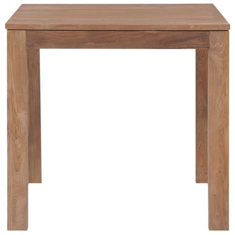 Table à manger carrée rustique bois de teck massif Rusta 80 cm - Photo n°2