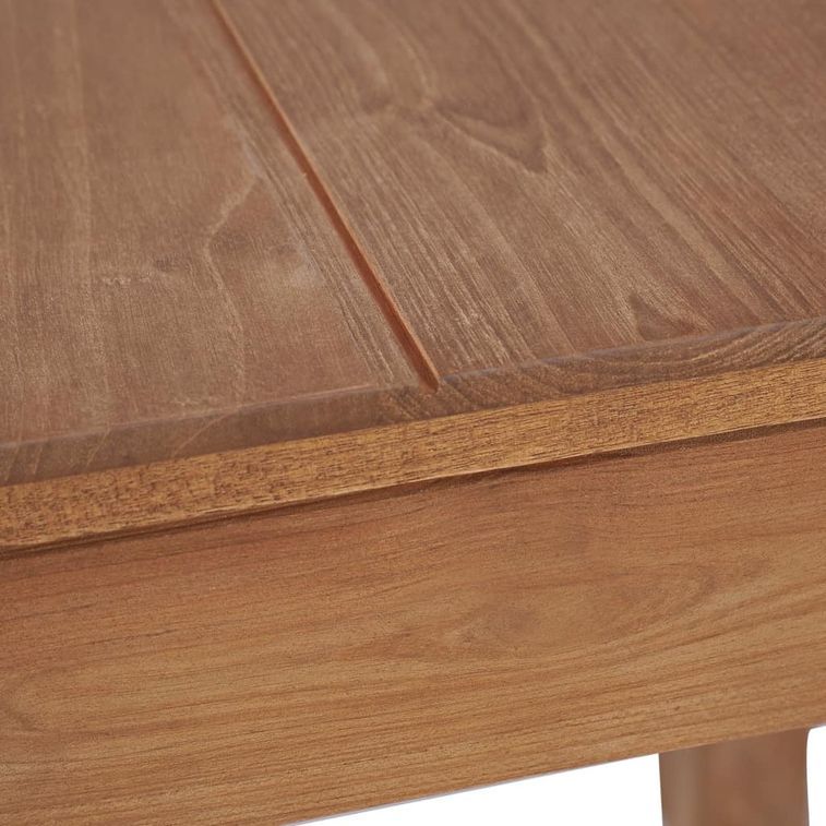 Table à manger carrée rustique bois de teck massif Rusta 80 cm - Photo n°4