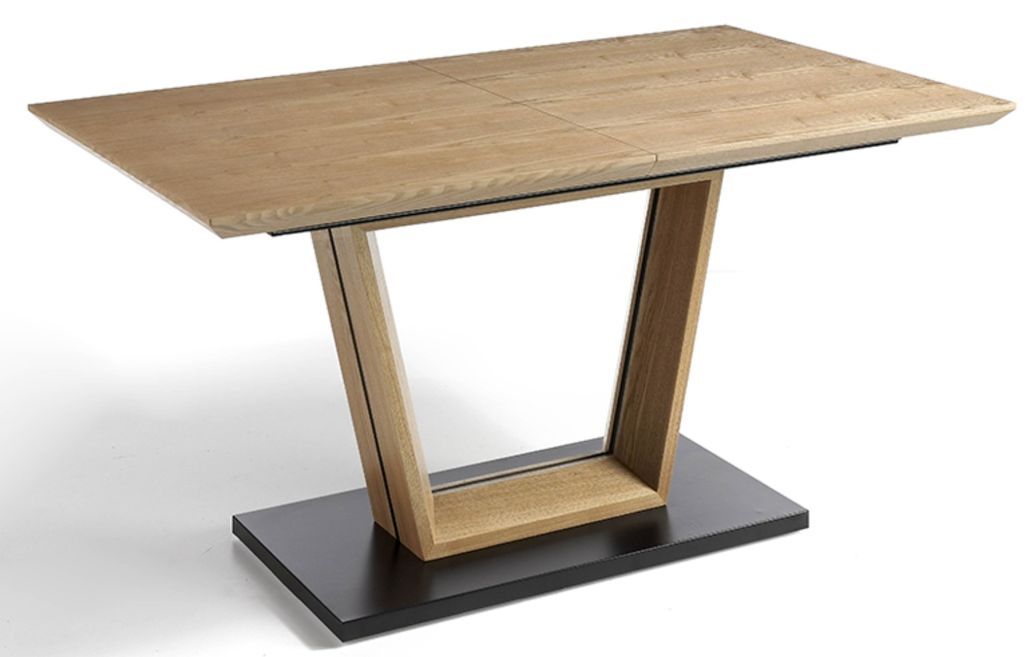 Table à manger design extensible bois de chêne et métal noir Tirano 150 à 190 cm - Photo n°4