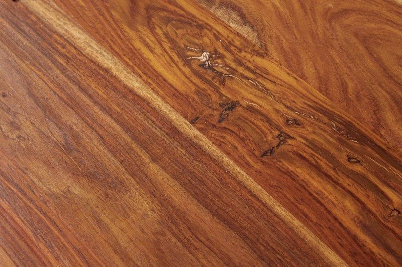 Table à manger en bois massif foncé et pieds métal noir Amazone L 200 cm - Photo n°5