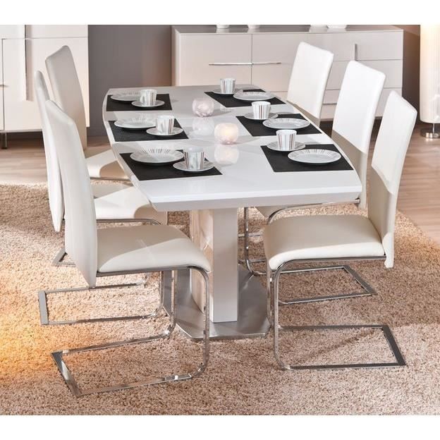 Table à manger extensible blanche Ninie 160-200 cm - Photo n°2