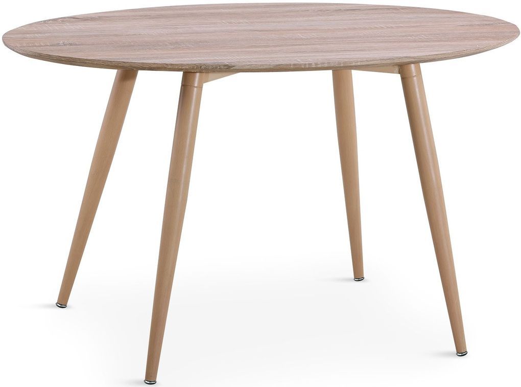 Table à manger ovale bois chêne clair Sicca - Photo n°1