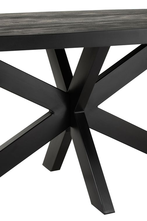 Table à manger ovale bois noir Ronse L 210 cm - Photo n°4