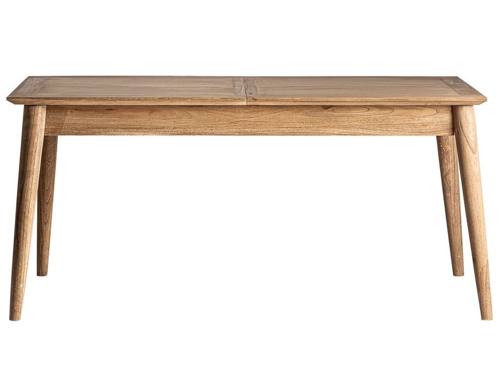 Table à manger rectangulaire à rallonge bois massif de Mindi Nyry 160/220 cm - Photo n°2