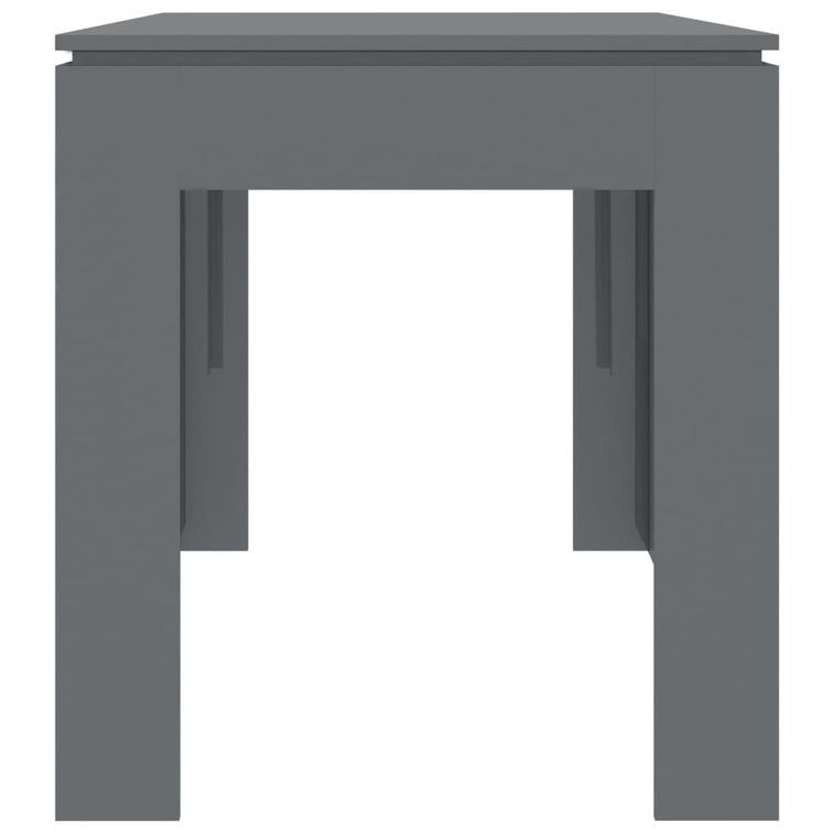 Table à manger rectangulaire bois gris brillant Modra 140 cm - Photo n°4