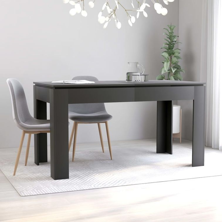 Table à manger rectangulaire bois gris Modra 140 cm - Photo n°6