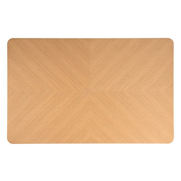 Table à manger rectangulaire bois d'hévéa finition en chêne Klerg - 2 tailles - Photo n°8