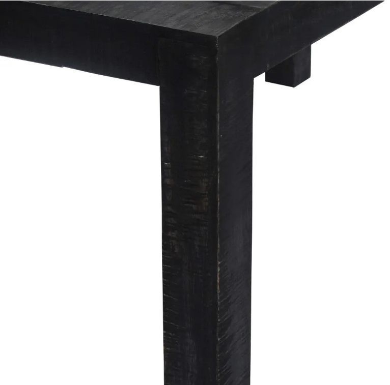 Table à manger rectangulaire manguier massif noir Pinkie 118 cm - Photo n°3