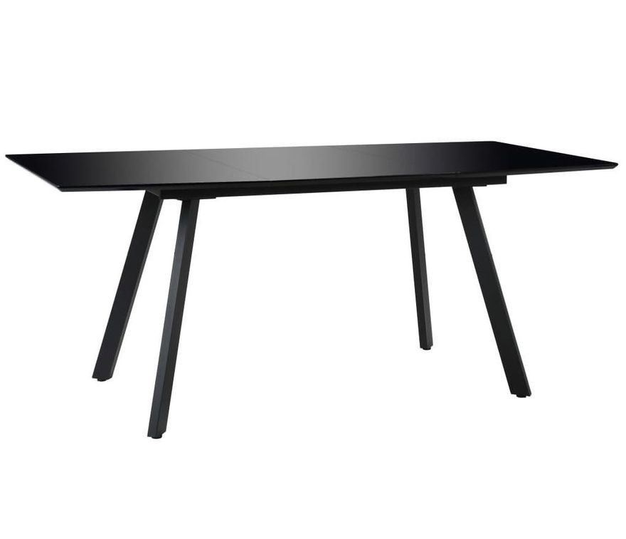 Table à manger rectangulaire noir brillant Vilna 180 - Photo n°1