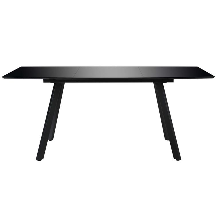 Table à manger rectangulaire noir brillant Vilna 180 - Photo n°6