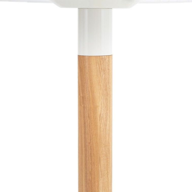 Table à manger ronde bois laqué blanc et pieds métal blanc Rika 120 cm - Photo n°3