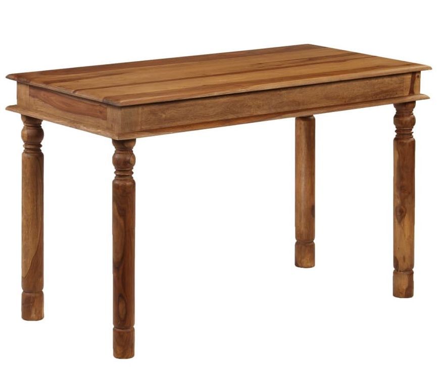 Table à manger rustique bois de sesham massif Pika 120 cm - Photo n°1