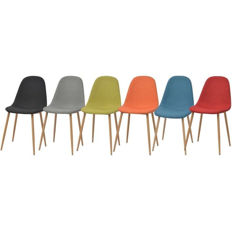 Table à manger scandinave et 6 chaises multi couleurs Kintu - Photo n°3