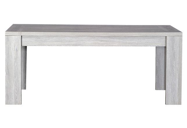 Table à rallonge bois chêne cérusé gris Kathy 180/260 cm - Photo n°2