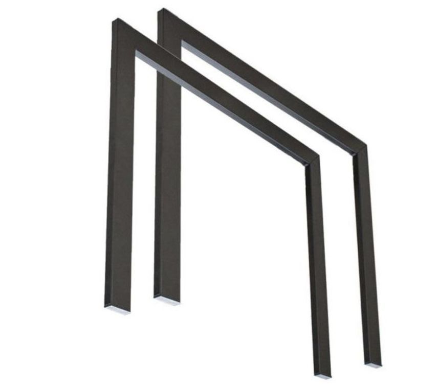 Table à rallonges 6 à 20 places bois blanc avec un cadre et des pieds acier gris foncé 160 à 420 cm Borys - Photo n°5