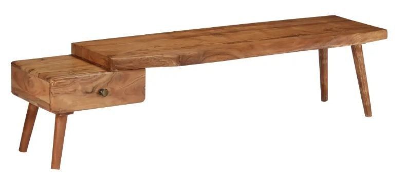Table basse 1 tiroir acacia massif foncé Sopra - Photo n°1
