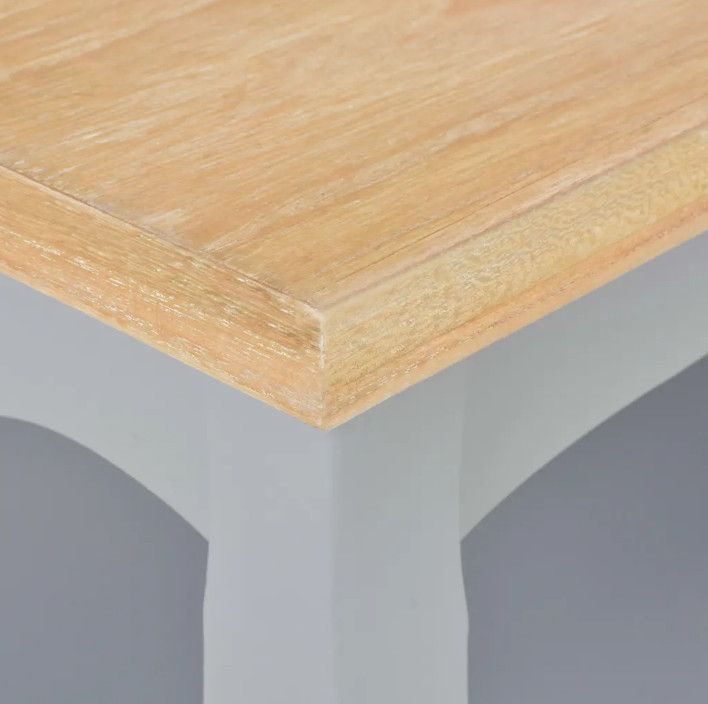Table basse 2 tiroirs bois clair et pin massif gris Karmen - Photo n°6