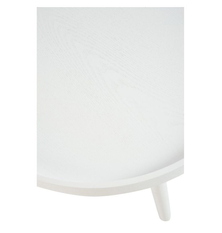 Table basse bois massif blanc Ocel D 60 cm - Photo n°2