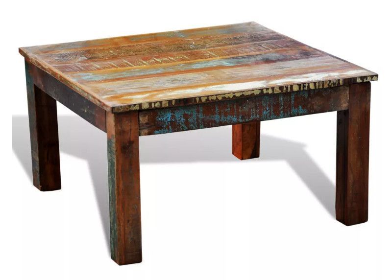 Table basse carrée bois massif recyclé Moust - Photo n°3