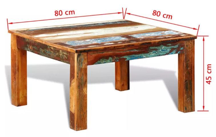 Table basse carrée bois massif recyclé Moust - Photo n°5