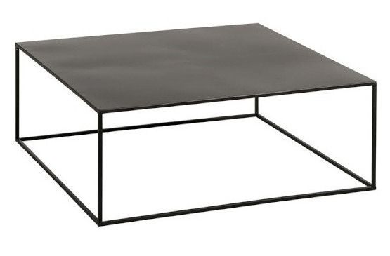 Table basse carrée métal noir Allya L 80 cm - Photo n°1