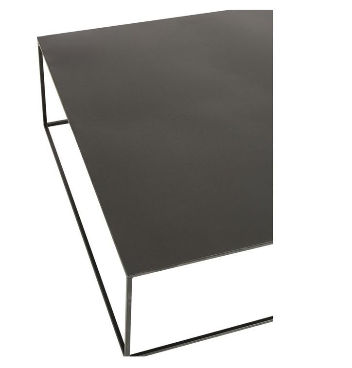 Table basse carrée métal noir Allya L 80 cm - Photo n°4